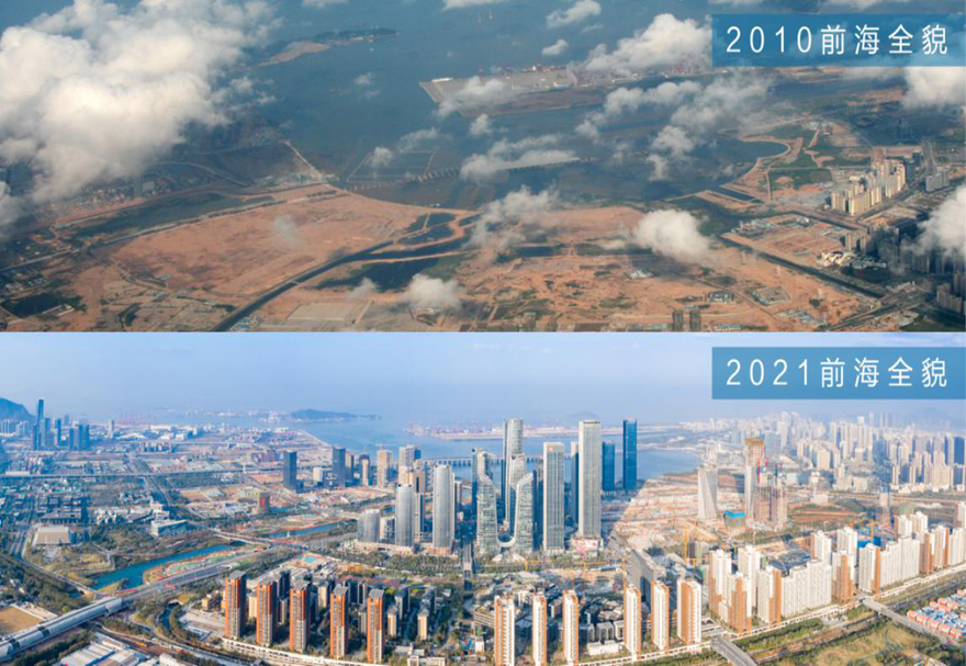2010年8月26日，在深圳經(jīng)濟(jì)特區(qū)30歲生日當(dāng)天。國(guó)家批復(fù)同意前海打造深港現(xiàn)代服務(wù)業(yè)合作區(qū)。深港攜手，砥礪發(fā)展，在白紙上繪出時(shí)代新篇章。