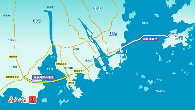 黃茅海跨海通道被稱為“港珠澳大橋的西延線 黃茅海跨海通道被稱為“港珠澳大橋的西延線
