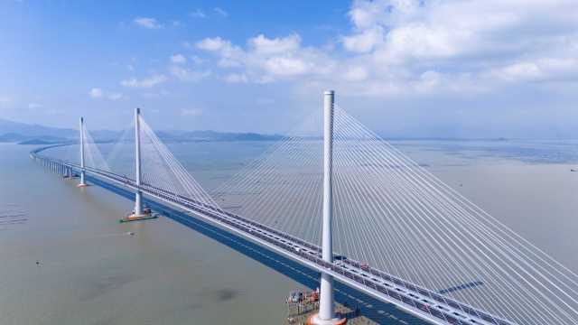 黃茅海跨海通道。  南方+ 關(guān)銘榮 拍攝