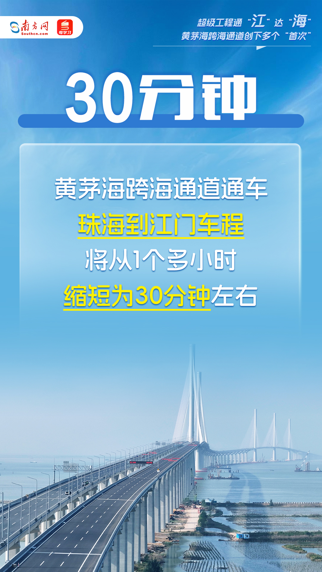 超級工程通“江”達“海”！這個跨海通道創下多個“首次”
