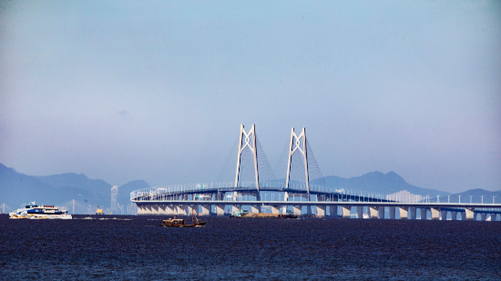 聯(lián)通粵港澳大灣區(qū)的港珠澳大橋。圖片來源：南方日報