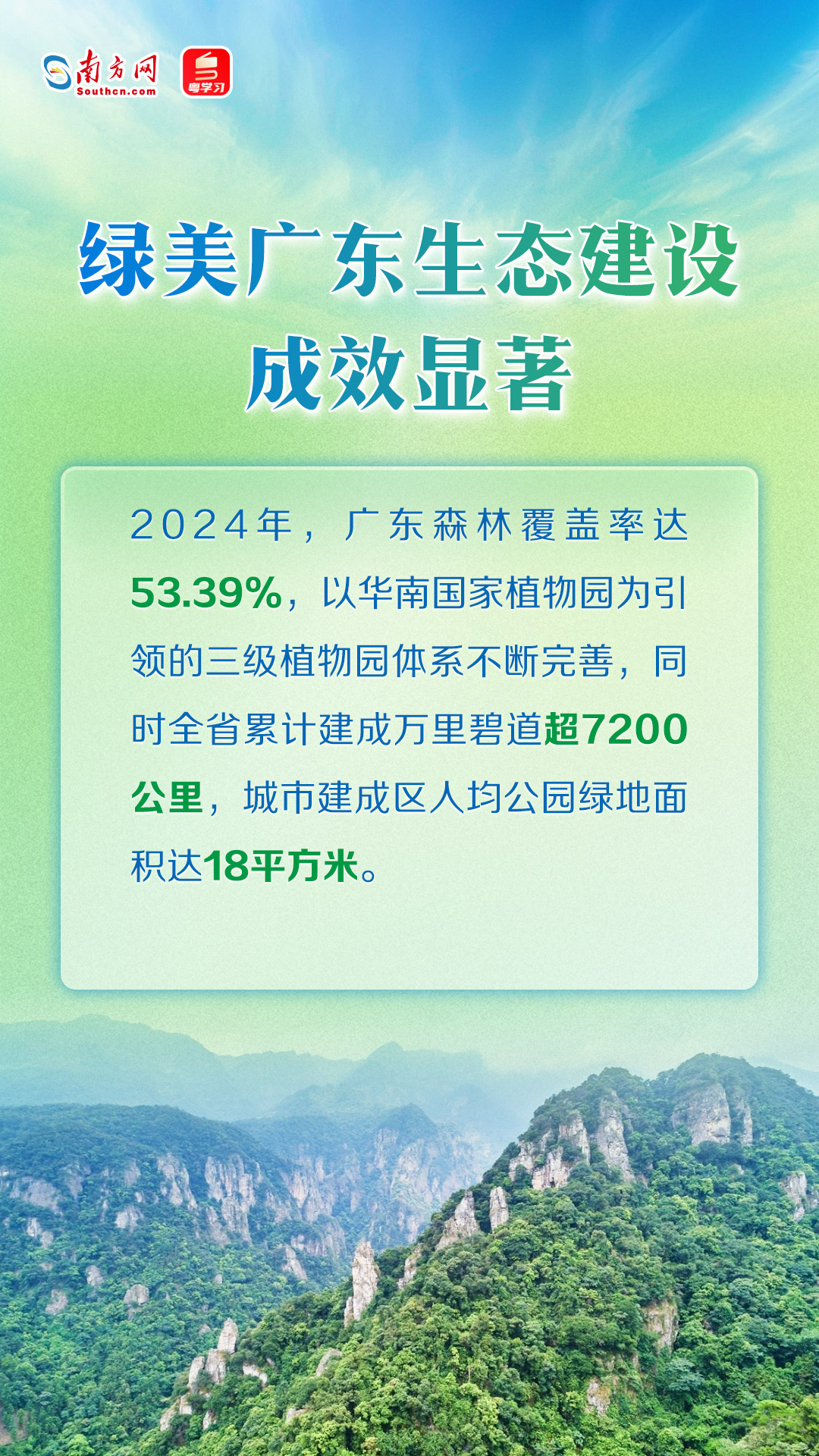 綠美廣東生態建設成效顯著