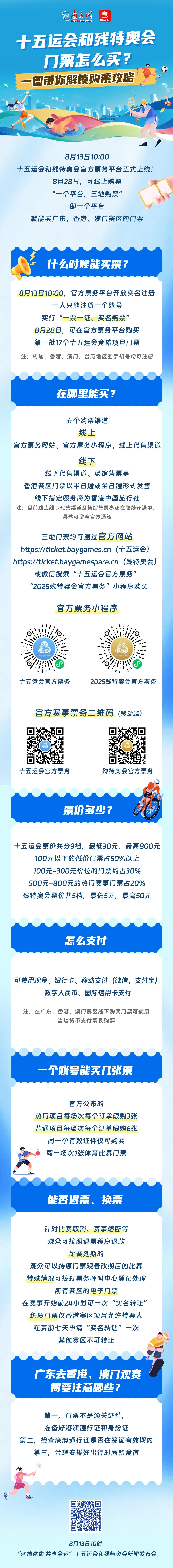 一圖帶你輕松解鎖十五運(yùn)會和殘?zhí)貖W會購票全指南