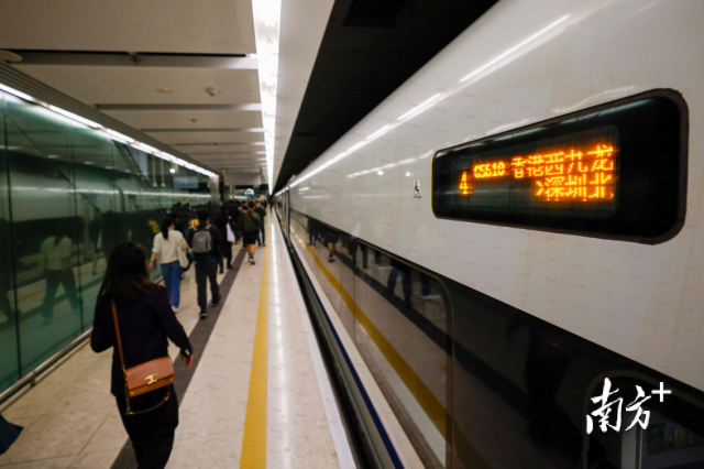 高鐵出行的便利，讓家屬可以實(shí)現(xiàn)“上午探親下午返港”，圖為廣深港高鐵。