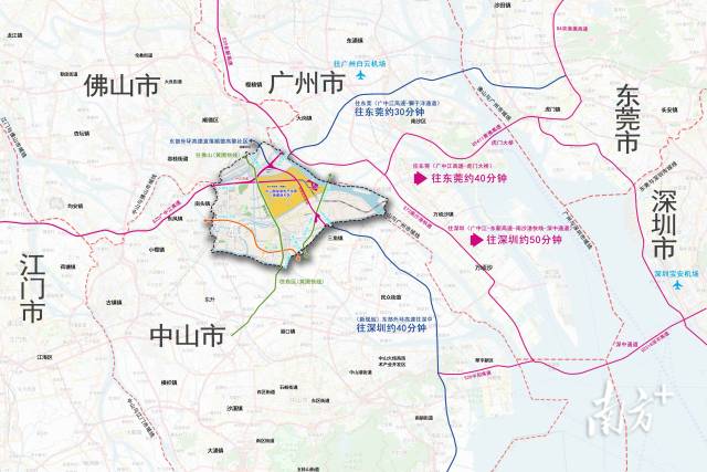 深中合作（黃圃）產(chǎn)業(yè)園區(qū)位情況。 受訪者 供圖
