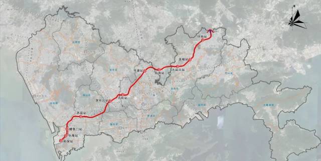 深惠城際線路示意圖（以實際建成為準）